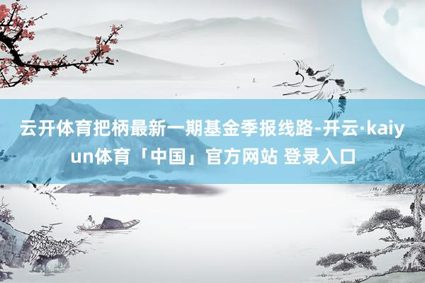 云开体育把柄最新一期基金季报线路-开云·kaiyun体育「中国」官方网站 登录入口