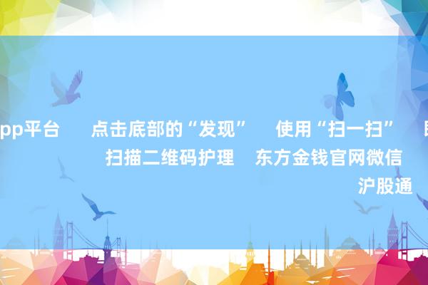体育游戏app平台 点击底部的“发现” 使用“扫一扫” 即可将网页共享至一又友圈 扫描二维码护理 东方金钱官网微信 沪股通 深股通