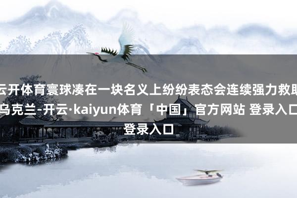 云开体育寰球凑在一块名义上纷纷表态会连续强力救助乌克兰-开云·kaiyun体育「中国」官方网站 登录入口